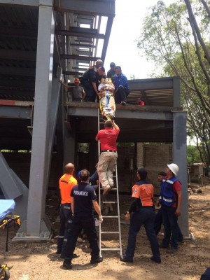 Rob extracting the casualty