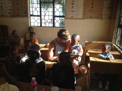 Chris Volunteering in an orphanage