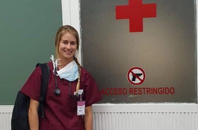 Frances at the Red Cross in Mexico
