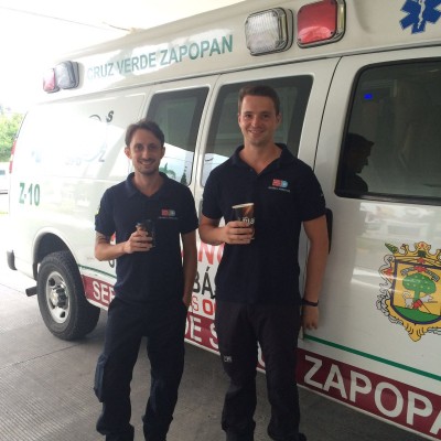 Two paramedics and ambulance experience Mexico