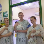 Charlotte and her fellow students in the maternity department