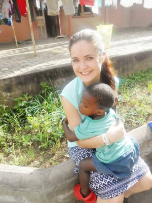 Emily at the cradle of love orphanage tanzania