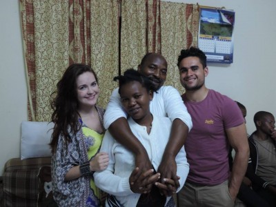 Emily and family in Tanzania