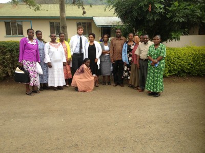 Chris outside the hospital on his graduate entry medical project