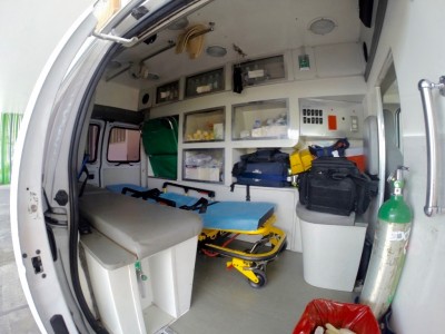 A typical ambulance you are likely to encounter in Mexico